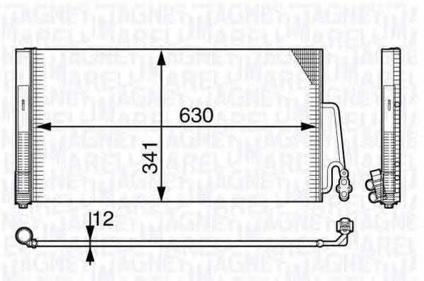 MAGNETI MARELLI 350203722000 Конденсатор, кондиціонер