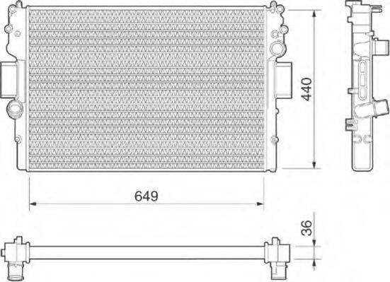 MAGNETI MARELLI 350213015000 Радіатор, охолодження двигуна