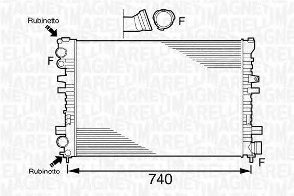 MAGNETI MARELLI 350213102600 Радіатор, охолодження двигуна