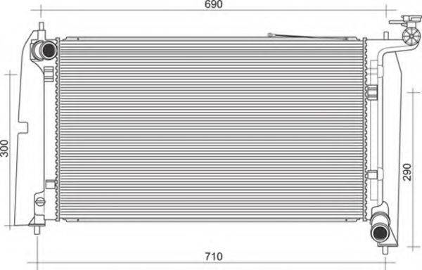 MAGNETI MARELLI 350213103800 Радіатор, охолодження двигуна