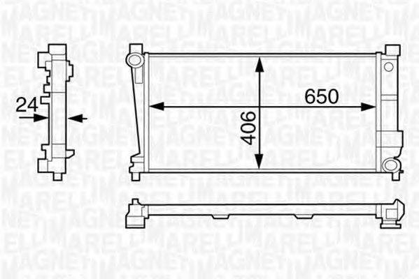 MAGNETI MARELLI 350213121900 Радіатор, охолодження двигуна