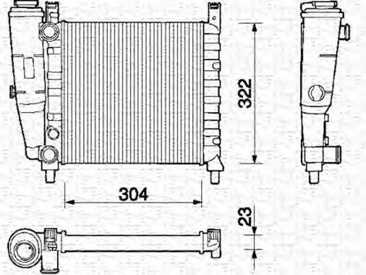 MAGNETI MARELLI 350213125000 Радіатор, охолодження двигуна