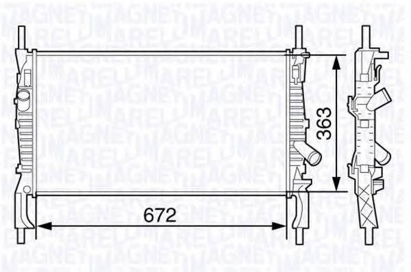 MAGNETI MARELLI 350213131800 Радіатор, охолодження двигуна