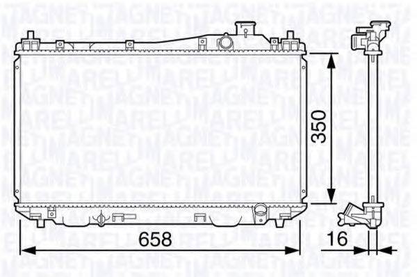 MAGNETI MARELLI 350213133000 Радіатор, охолодження двигуна