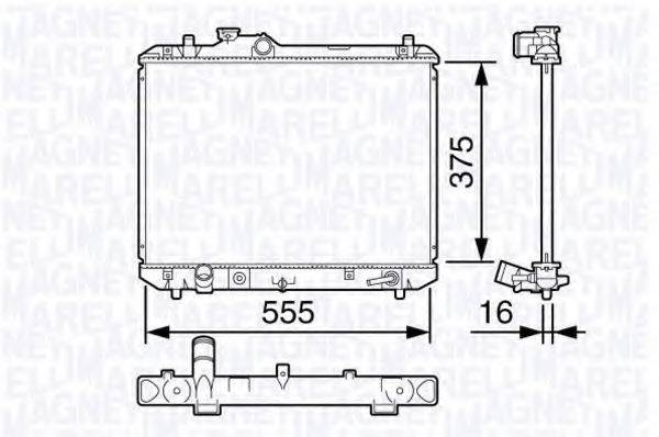 MAGNETI MARELLI 350213136200 Радіатор, охолодження двигуна