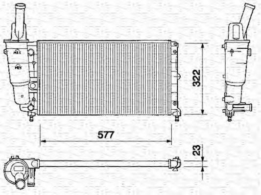 MAGNETI MARELLI 350213160000 Радіатор, охолодження двигуна