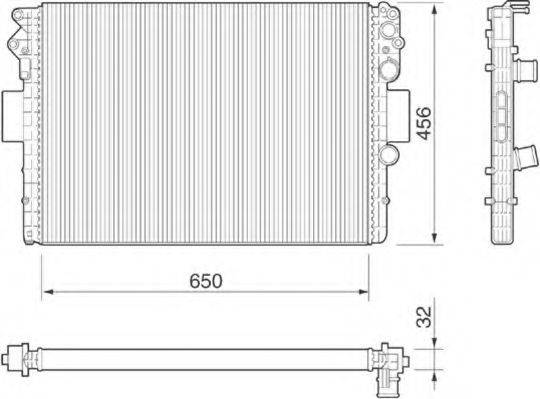 MAGNETI MARELLI 350213182000 Радіатор, охолодження двигуна