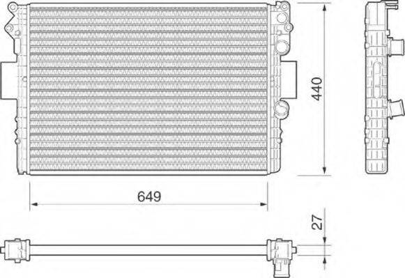 MAGNETI MARELLI 350213183000 Радіатор, охолодження двигуна