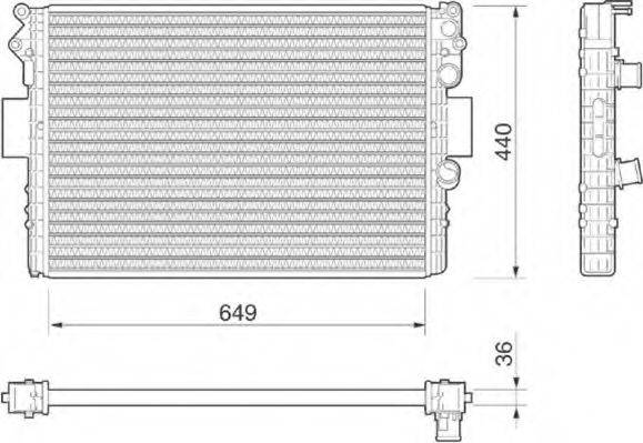 MAGNETI MARELLI 350213184000 Радіатор, охолодження двигуна