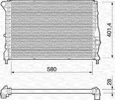 MAGNETI MARELLI 350213193000 Радіатор, охолодження двигуна