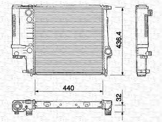 MAGNETI MARELLI 350213218000 Радіатор, охолодження двигуна