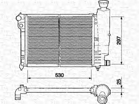 MAGNETI MARELLI 350213329000 Радіатор, охолодження двигуна