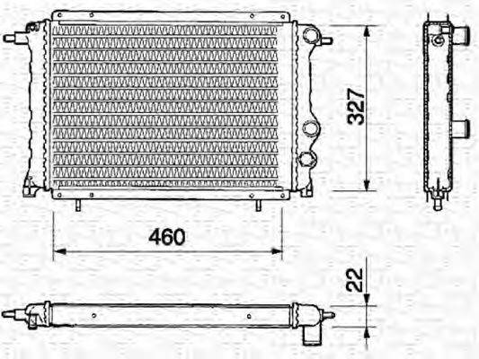 MAGNETI MARELLI 350213358000 Радіатор, охолодження двигуна