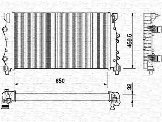 MAGNETI MARELLI 350213379000 Радіатор, охолодження двигуна