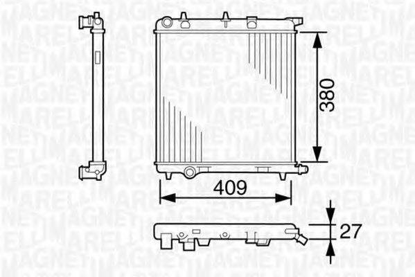 MAGNETI MARELLI 350213389000 Радіатор, охолодження двигуна