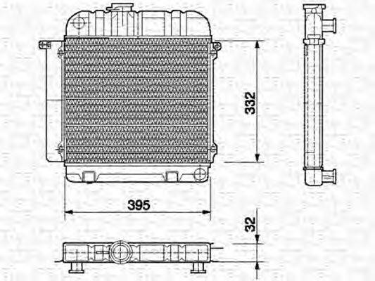 MAGNETI MARELLI 350213418000 Радіатор, охолодження двигуна