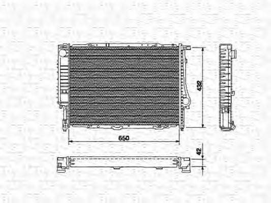 MAGNETI MARELLI 350213424000 Радіатор, охолодження двигуна