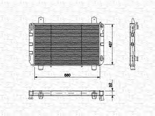 MAGNETI MARELLI 350213475000 Радіатор, охолодження двигуна