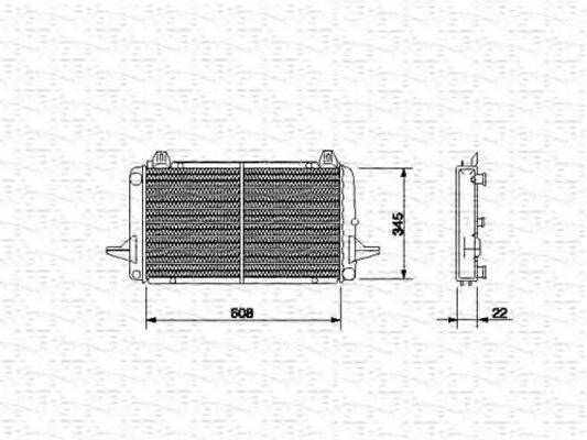 MAGNETI MARELLI 350213489000 Радіатор, охолодження двигуна