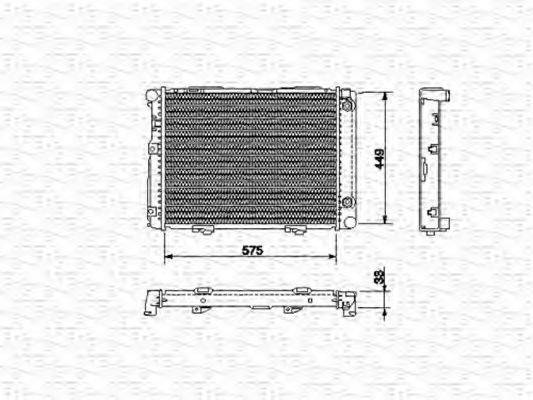 MAGNETI MARELLI 350213533000 Радіатор, охолодження двигуна