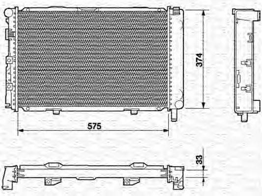 MAGNETI MARELLI 350213539000 Радіатор, охолодження двигуна