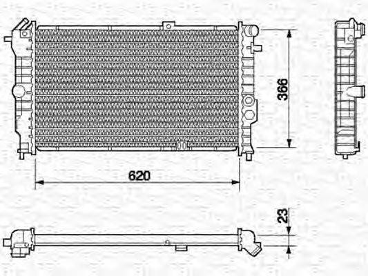 MAGNETI MARELLI 350213590000 Радіатор, охолодження двигуна