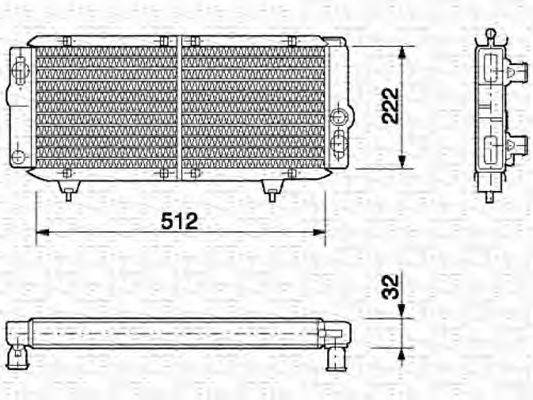 MAGNETI MARELLI 350213594000 Радіатор, охолодження двигуна