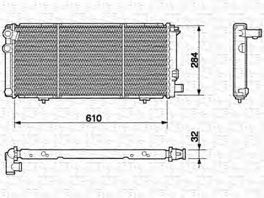 MAGNETI MARELLI 350213595000 Радіатор, охолодження двигуна