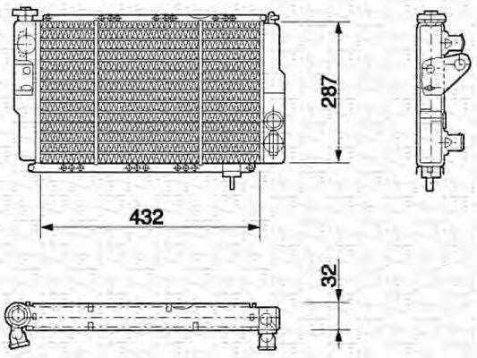 MAGNETI MARELLI 350213608000 Радіатор, охолодження двигуна