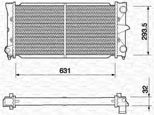 MAGNETI MARELLI 350213648000 Радіатор, охолодження двигуна