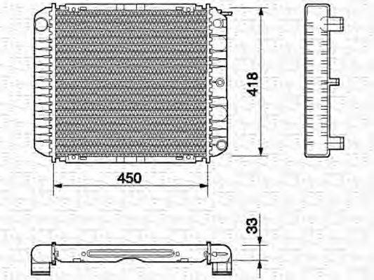 MAGNETI MARELLI 350213657000 Радіатор, охолодження двигуна