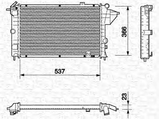 MAGNETI MARELLI 350213682000 Радіатор, охолодження двигуна