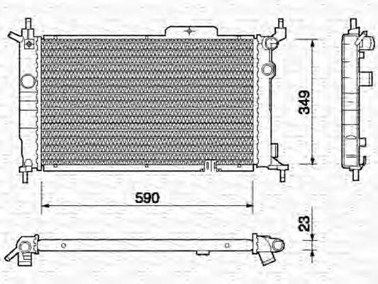 MAGNETI MARELLI 350213729000 Радіатор, охолодження двигуна