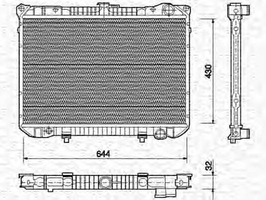 MAGNETI MARELLI 350213751000 Радіатор, охолодження двигуна