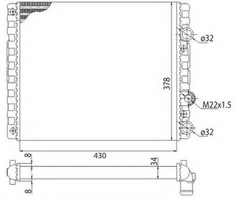 MAGNETI MARELLI 350213778003 Радіатор, охолодження двигуна