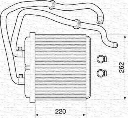 MAGNETI MARELLI 350218072000 Теплообмінник, опалення салону