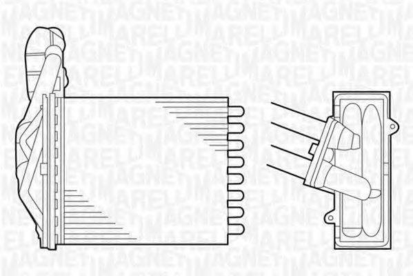 MAGNETI MARELLI 350218075000 Теплообмінник, опалення салону