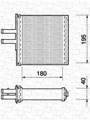 MAGNETI MARELLI 350218160000 Теплообмінник, опалення салону