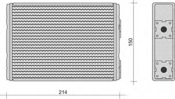 MAGNETI MARELLI 350218294000 Теплообмінник, опалення салону