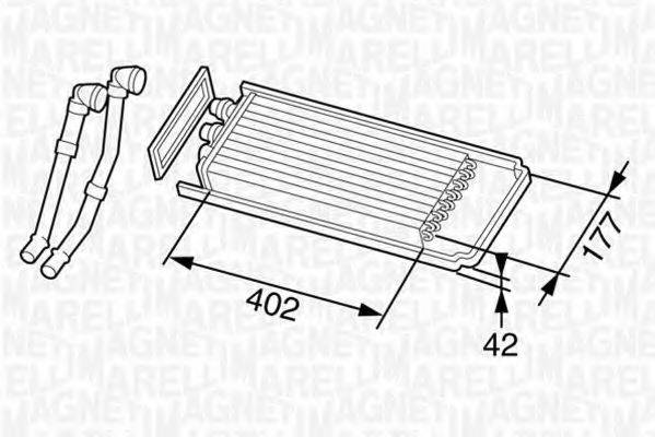 MAGNETI MARELLI 350218324000 Теплообмінник, опалення салону