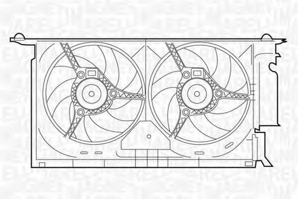 MAGNETI MARELLI 069422285010 Вентилятор, охолодження двигуна