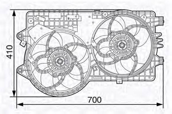 MAGNETI MARELLI 069422486010 Вентилятор, охолодження двигуна