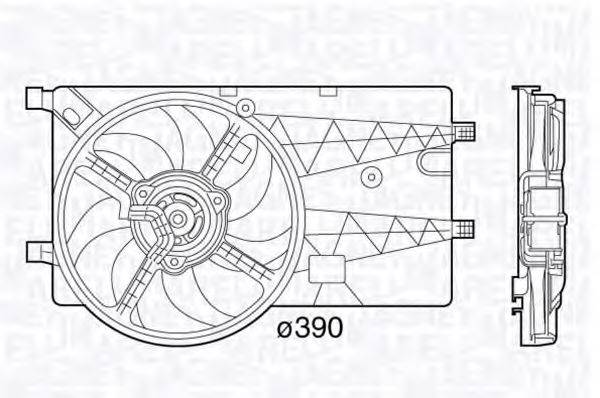 MAGNETI MARELLI 069422575010 Вентилятор, охолодження двигуна