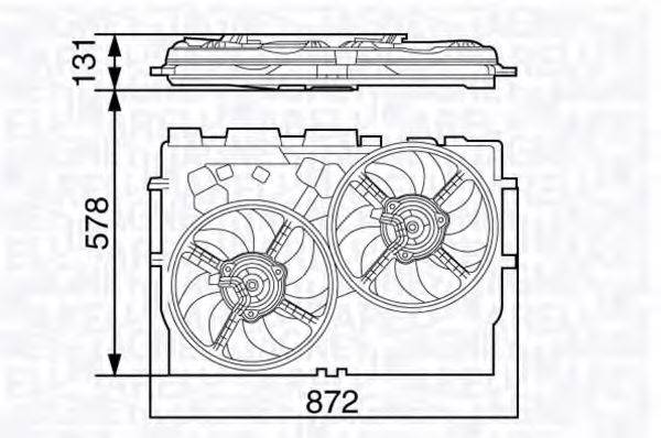 MAGNETI MARELLI 069422583010 Вентилятор, охолодження двигуна