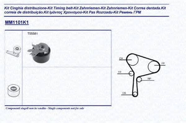 MAGNETI MARELLI 341311011101 Комплект ременя ГРМ