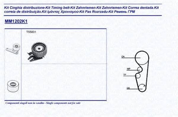 MAGNETI MARELLI 341312021101 Комплект ременя ГРМ